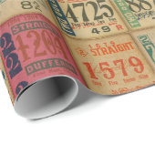 ヴィンテージ馬のチケットの切り離し又は包装紙 ラッピングペーパー (ロールコーナー)