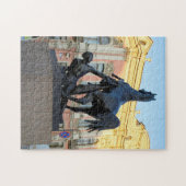 ヴィンテージ馬の彫刻アニコフ橋 ジグソーパズル (横)