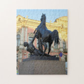ヴィンテージ馬の彫刻アニコフ橋 ジグソーパズル (縦)
