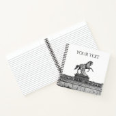 ヴィンテージ馬の彫刻アニコフ橋 ノートブック (内部)