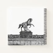 ヴィンテージ馬の彫刻アニコフ橋 ノートブック (裏面)