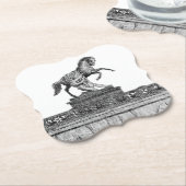 ヴィンテージ馬の彫刻アニコフ橋 ペーパーコースター (アングル)