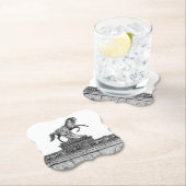 ヴィンテージ馬の彫刻アニコフ橋 ペーパーコースター (インサイチュ)