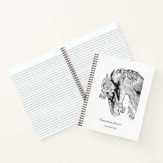 ヴィンテージ馬の馬術の成パーソナライズされた功 ノートブック (内部)
