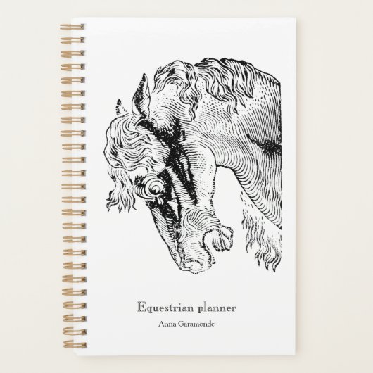 ヴィンテージ馬の馬術の成功 プランナー手帳 (正面)