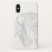 ヴィンテージ馬イラストレーションエレガント馬 Case-Mate iPhoneケース (裏面)