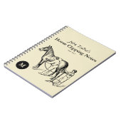 ヴィンテージ馬クリッピングモノグラム手帳 ノートブック (左側)