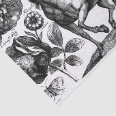 ヴィンテージ馬フローラ組織またはデカップペーパー 薄葉紙 (詳細)