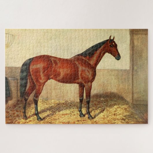 ヴィンテージ馬刺しイラストレーション(1905) ジグソーパズル (横)