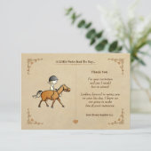 ヴィンテージ馬及びライダーノートカード サンキューカード (スタンド正面)