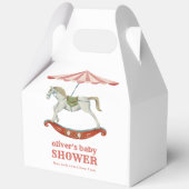 ヴィンテージ馬回転木馬カーニバルベビーシャワー フェイバーボックス (正面)