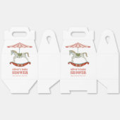 ヴィンテージ馬回転木馬カーニバルベビーシャワー フェイバーボックス (見開き)