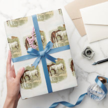 ヴィンテージ馬好きパーティーのタイル状ラップ