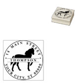 ヴィンテージ馬立シルエットスケッチ#3 ラバースタンプ (押印)