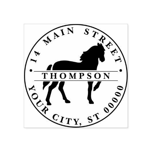 ヴィンテージ馬立シルエットスケッチ#3 ラバースタンプ (インプリント)