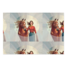 ヴィンテージ馬術ラッピング紙セット