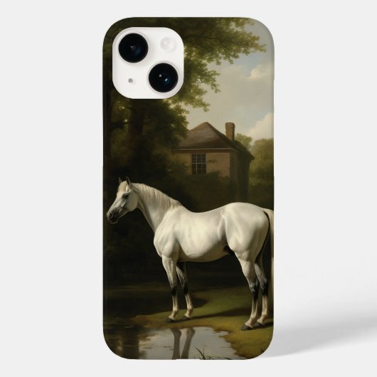 ヴィンテージ馬術白絵画馬 Case-Mate iPhoneケース (裏面)