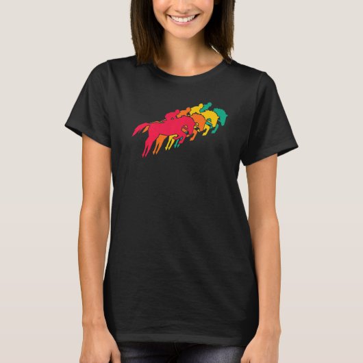 ヴィンテージ馬術競技レトロ馬ライダードレスサグ Tシャツ (正面)