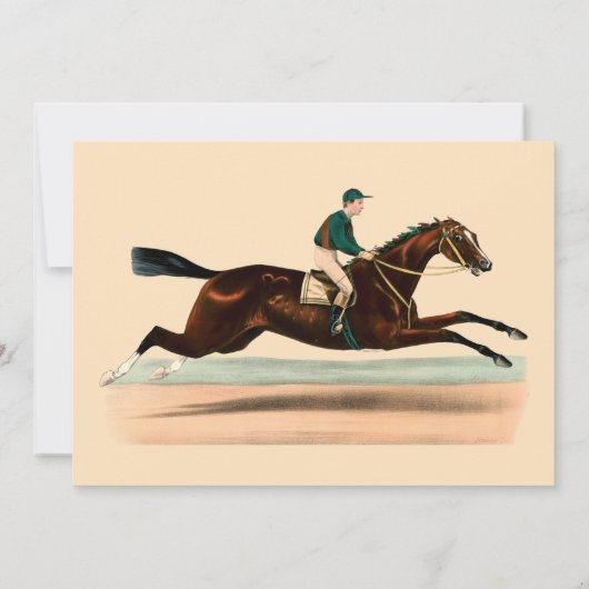 ヴィンテージ馬術競走馬ジョッキーダービーパーティー 招待状 (裏面)