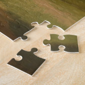 ヴィンテージ馬術黒狩猟馬絵画の ジグソーパズル (側面)