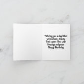 ヴィンテージ馬誕生日グリーティングカード カード (内部)