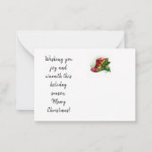 ヴィンテージ馬車クリスマスカード ノートカード (裏面)