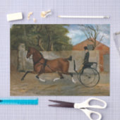 ヴィンテージ馬車絵画車 薄葉紙 (クラフト)