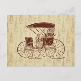 ヴィンテージ馬車inパリ ポストカード