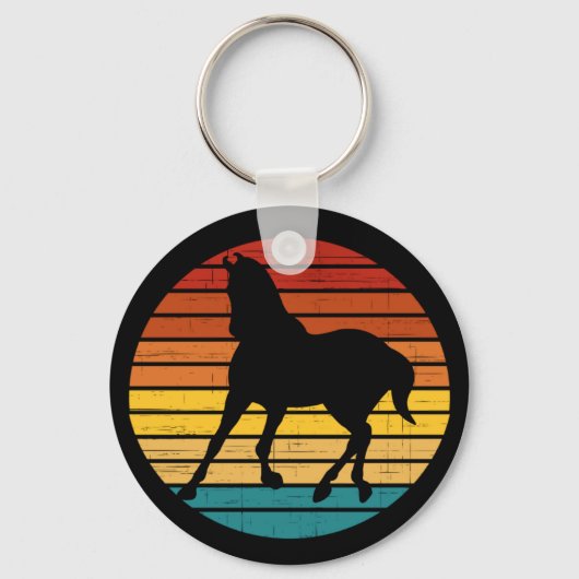 ヴィンテージ馬 キーホルダー (正面)