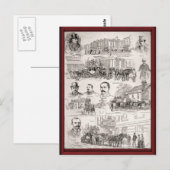 ヴィンテージ馬 ポストカード (正面/裏面)