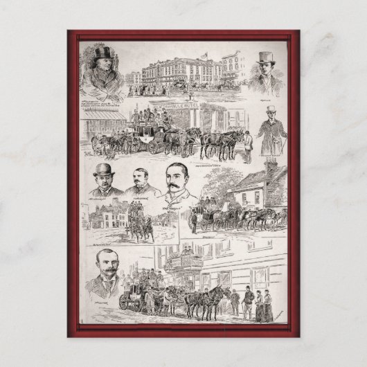 ヴィンテージ馬 ポストカード (正面)