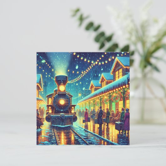 ヴィンテージ駅のクリスマスイブのパーソナライズ (スタンド正面)