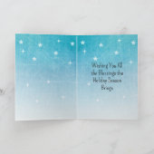 ヴィンテージ駅クリスマスイブ雪の夜 カード (内部)