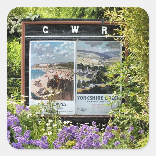 ヴィンテージ駅シンボルや象徴 スクエアシール (正面)