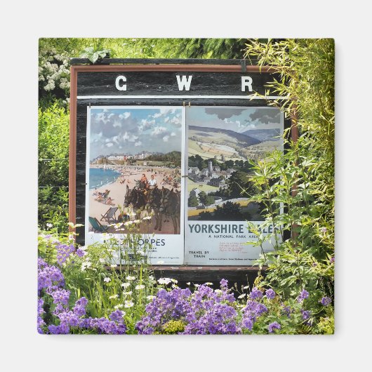 ヴィンテージ駅シンボルや象徴 マグネット (正面)