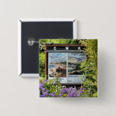 ヴィンテージ駅シンボルや象徴 缶バッジ (正面&裏面)