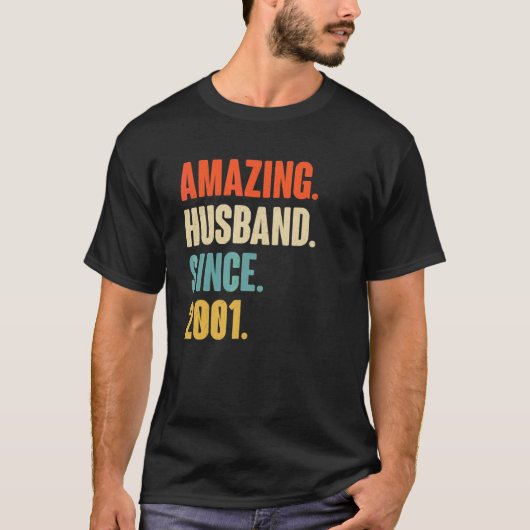 ヴィンテージ驚くべき夫2001年から21の結婚Aniv Tシャツ (正面)