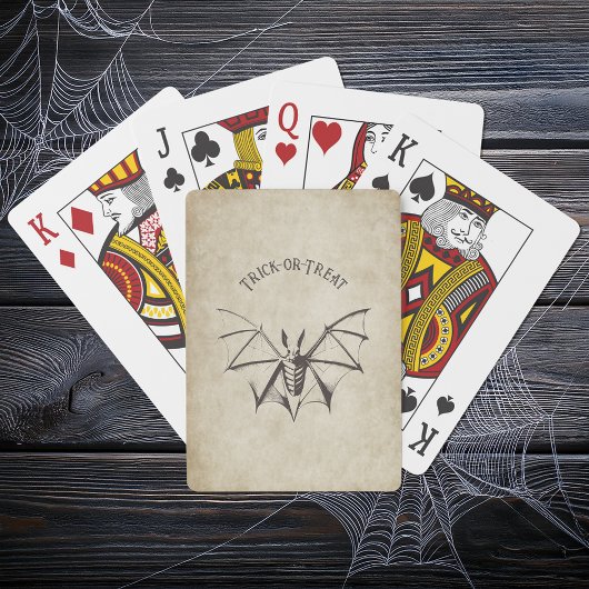 ヴィンテージ骨格こうもりハロウィーンポップコーンボックス トランプ