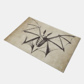 ヴィンテージ骨格こうもりハロウィーン ドアマット (アングル)