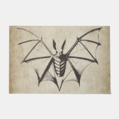ヴィンテージ骨格こうもりハロウィーン ドアマット (正面)