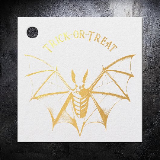 ヴィンテージ骨格こうもりハロウィーン フェイバータグ