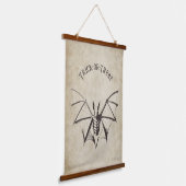 ヴィンテージ骨格こうもりハロウィーン 吊り下げ型タペストリー (傾斜あり)