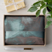 ヴィンテージ骨格のX線ティール(緑がかった色)茶色のテクスチャ 薄葉紙 (ギフト)