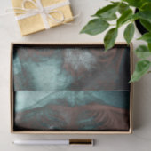 ヴィンテージ骨格のX線ティール（緑がかった色）茶色のテクスチャ 薄葉紙 (ギフト)