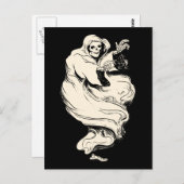 ヴィンテージ骨格幽霊 ポストカード (正面/裏面)