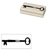 ヴィンテージ骨格鍵シルエットゴムアートスタンプ ラバースタンプ (押印)