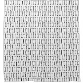 ヴィンテージ骨格鍵模様シャワーカーテン シャワーカーテン (正面)