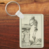 ヴィンテージ骨格、Denis Diderotによる人間の解剖学 キーホルダー (正面)
