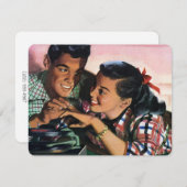 ヴィンテージ高校の恋人たちエンゲージパーティー 招待状 (正面/裏面)