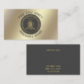 ヴィンテージ高級金ゴールドミツバチ巣蜂蜜/養蜂場/養蜂場 名刺 (正面/裏面)